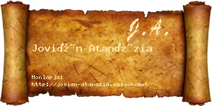 Jovián Atanázia névjegykártya